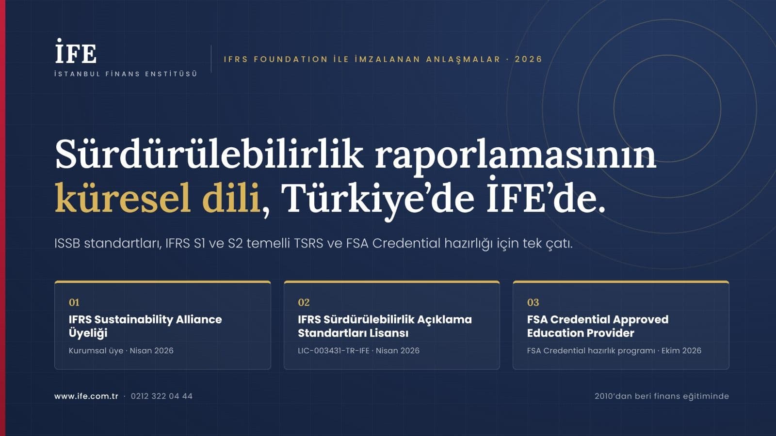 İFE ve IFRS Foundation: Sürdürülebilirlik Raporlaması Eğitiminde Üç Anlaşma